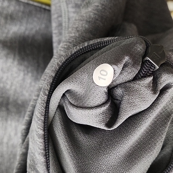 LULULEMON LUNO SIGNATURE UNIQE THUMB HOLE YELLOW ZIP WORKOUT COMFY GRAY-JACKET - Picture 3 of 16